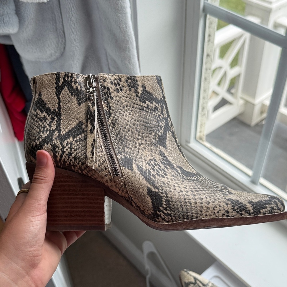 Sam Edelman Snakeskin Ankle Boots